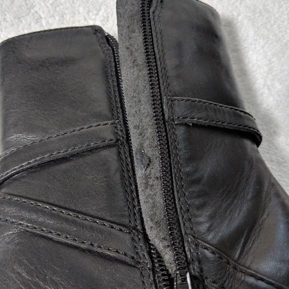 Clarks Black Boots/ Booties with Buckle Accent - Picture 7 of 8